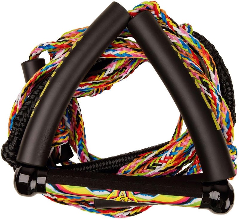 RONIX Bungee Surf Rope w/10 in. Handle Hide Grip - 25ft. 5-Sect. Rope - Mocha - Image 2